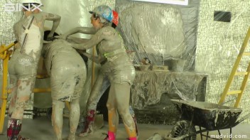 Blonde boss girl gets covered in gooey plaster Screencap 47 on www.sinx.com
