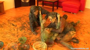 Eurobabes Wet And Messy Paint Party Screencap 97 on www.sinx.com