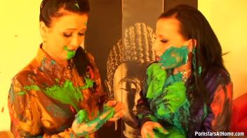 Eurobabes Wet And Messy Paint Party Screencap 43 on www.sinx.com