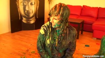 Eurobabes Wet And Messy Paint Party Screencap 58 on www.sinx.com