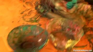 Eurobabes Wet And Messy Paint Party Screencap 68 on www.sinx.com
