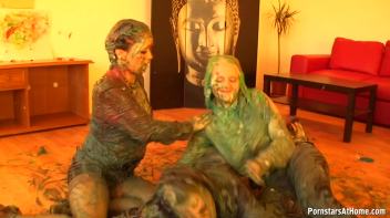 Eurobabes Wet And Messy Paint Party Screencap 71 on www.sinx.com