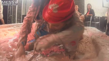 Muddy Wrestling: Sloppy Stewardess Showdown Screencap 18 on www.sinx.com