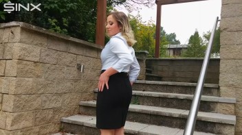 Naughty Secretary Catches Her Piss In High Heels Screencap 2 on www.sinx.com