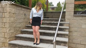 Naughty Secretary Catches Her Piss In High Heels Screencap 4 on www.sinx.com