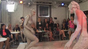 Muddy Wrestling: Sexy Nurse vs. Beauty In Black Screencap 49 on www.sinx.com