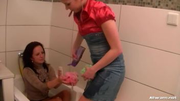 Beauties In The Tub In Fully Clothed Scrub-Down Screencap 27 on www.sinx.com