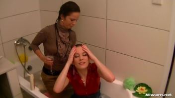 Beauties In The Tub In Fully Clothed Scrub-Down Screencap 54 on www.sinx.com