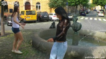 Long Haired Cuties Outdoor Wet And Messy Fun - Cam 1 Screencap 22 on www.sinx.com