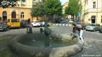 Long Haired Cuties Outdoor Wet And Messy Fun - Cam 1 Screencap 3 on www.sinx.com