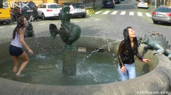 Long Haired Cuties Outdoor Wet And Messy Fun - Cam 1 Screencap 30 on www.sinx.com