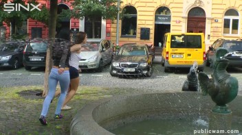 Long Haired Cuties Outdoor Wet And Messy Fun - Cam 1 Screencap 36 on www.sinx.com