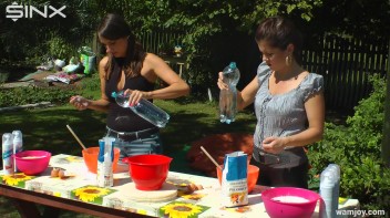 Brunette Hotties Compete In Messy Food Fight Screencap 12 on www.sinx.com