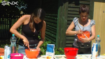 Brunette Hotties Compete In Messy Food Fight Screencap 14 on www.sinx.com