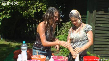 Brunette Hotties Compete In Messy Food Fight Screencap 36 on www.sinx.com