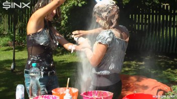Brunette Hotties Compete In Messy Food Fight Screencap 37 on www.sinx.com