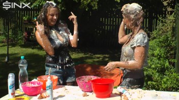 Brunette Hotties Compete In Messy Food Fight Screencap 41 on www.sinx.com