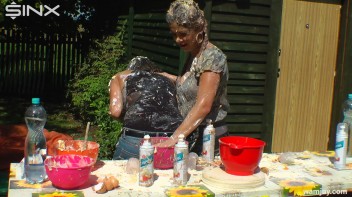 Brunette Hotties Compete In Messy Food Fight Screencap 44 on www.sinx.com