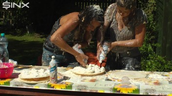 Brunette Hotties Compete In Messy Food Fight Screencap 58 on www.sinx.com