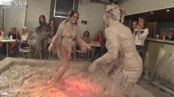 Muddy Wrestling: Busty Satin, Leather/Denim & Casual Slam - 3 Amateur Battles - Audience vs Audience Screencap 88 on www.sinx.com