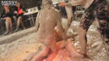 Muddy Wrestling: Busty Satin, Leather/Denim & Casual Slam - 3 Amateur Battles - Audience vs Audience Screencap 94 on www.sinx.com