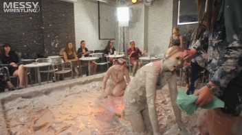 Muddy Wrestling: Busty Satin, Leather/Denim & Casual Slam - 3 Amateur Battles - Audience vs Audience Screencap 18 on www.sinx.com