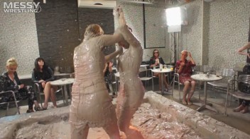 Muddy Wrestling: Busty Satin, Leather/Denim & Casual Slam - 3 Amateur Battles - Audience vs Audience Screencap 24 on www.sinx.com