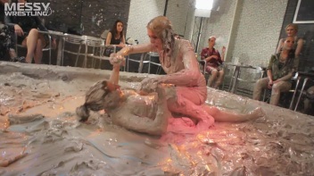 Muddy Wrestling: Busty Satin, Leather/Denim & Casual Slam - 3 Amateur Battles - Audience vs Audience Screencap 28 on www.sinx.com