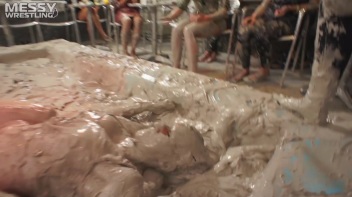 Muddy Wrestling: Busty Satin, Leather/Denim & Casual Slam - 3 Amateur Battles - Audience vs Audience Screencap 33 on www.sinx.com