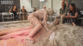 Muddy Wrestling: Busty Satin, Leather/Denim & Casual Slam - 3 Amateur Battles - Audience vs Audience Screencap 38 on www.sinx.com