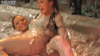 Muddy Wrestling: Busty Satin, Leather/Denim & Casual Slam - 3 Amateur Battles - Audience vs Audience Screencap 51 on www.sinx.com