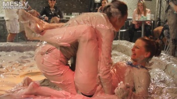 Muddy Wrestling: Busty Satin, Leather/Denim & Casual Slam - 3 Amateur Battles - Audience vs Audience Screencap 54 on www.sinx.com