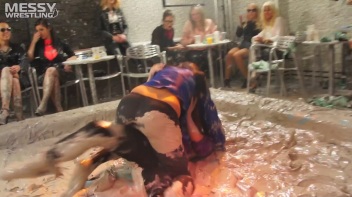 Muddy Wrestling: Busty Satin, Leather/Denim & Casual Slam - 3 Amateur Battles - Audience vs Audience Screencap 72 on www.sinx.com