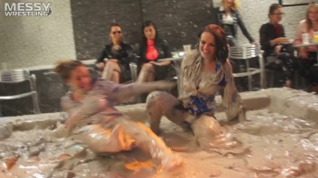 Muddy Wrestling: Busty Satin, Leather/Denim & Casual Slam - 3 Amateur Battles - Audience vs Audience Screencap 74 on www.sinx.com