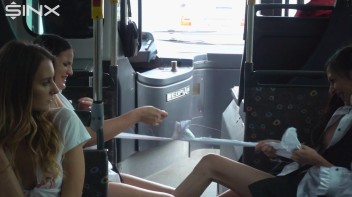 Catfighting Schoolgirls Rip Their Clothes On The Bus Screencap 16 on www.sinx.com