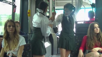 Catfighting Schoolgirls Rip Their Clothes On The Bus Screencap 4 on www.sinx.com