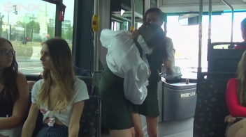 Catfighting Schoolgirls Rip Their Clothes On The Bus Screencap 5 on www.sinx.com