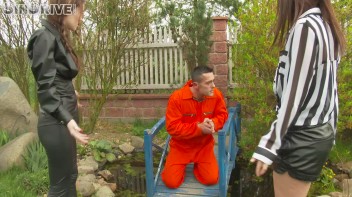 Cock On The Run: Escaped Prisoner Finds Shelter Deep Inside Two Leather Lovers' Assholes Screencap 3 on www.sinx.com