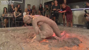 Muddy Wrestling: Short Shorts vs. Short Skirt Throwdown! Screencap 84 on www.sinx.com