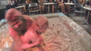 Muddy Wrestling: Short Shorts vs. Short Skirt Throwdown! Screencap 91 on www.sinx.com