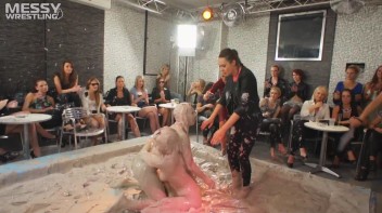 Muddy Wrestling: Short Shorts vs. Short Skirt Throwdown! Screencap 101 on www.sinx.com