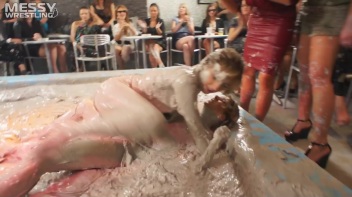 Muddy Wrestling: Short Shorts vs. Short Skirt Throwdown! Screencap 22 on www.sinx.com