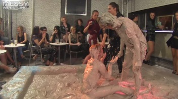 Muddy Wrestling: Short Shorts vs. Short Skirt Throwdown! Screencap 34 on www.sinx.com