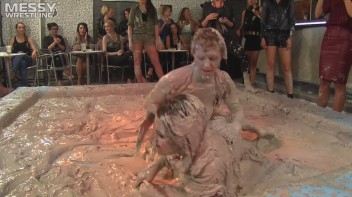 Muddy Wrestling: Short Shorts vs. Short Skirt Throwdown! Screencap 47 on www.sinx.com