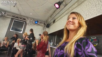 Muddy Wrestling: Short Shorts vs. Short Skirt Throwdown! Screencap 5 on www.sinx.com