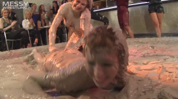 Muddy Wrestling: Short Shorts vs. Short Skirt Throwdown! Screencap 51 on www.sinx.com