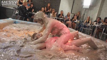 Muddy Wrestling: Short Shorts vs. Short Skirt Throwdown! Screencap 57 on www.sinx.com