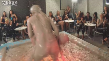 Muddy Wrestling: Short Shorts vs. Short Skirt Throwdown! Screencap 77 on www.sinx.com