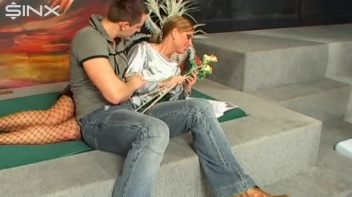 Hot Blonde Distracted Into Sex Takes Facial Screencap 1 on www.sinx.com