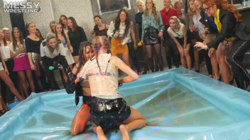 Messy Wrestling: Fuck Your French Braids And Face The Oily Rip And Smackdown! Cutie Vs. Beauty!!! Screencap 17 on www.sinx.com